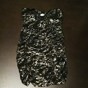 Lipstick Black/Gold Bodycon Dress